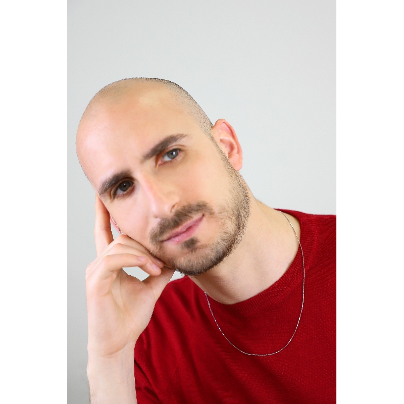 Rhodinierte 18K Weißgold Herrenkette ohne Anhänger