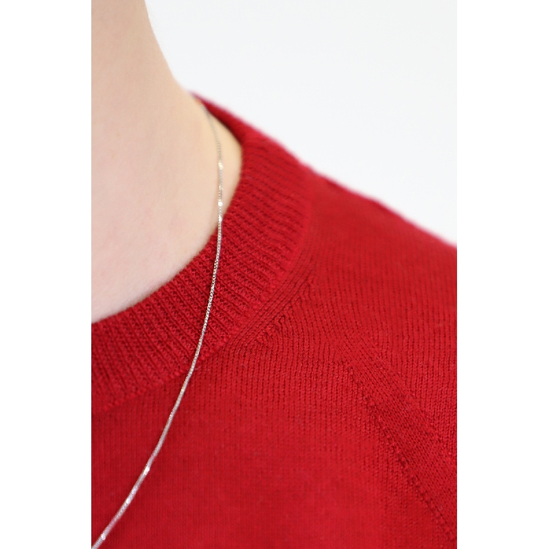 Rhodinierte 18K Weißgold Herrenkette ohne Anhänger