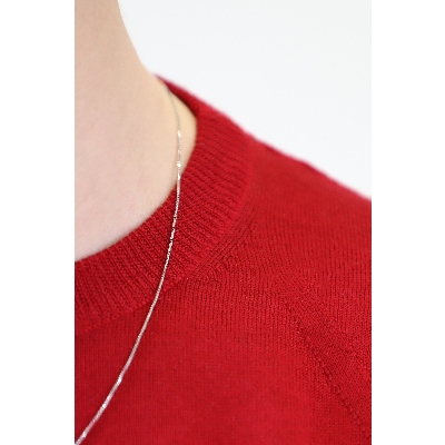 Rhodinierte 18K Weißgold Herrenkette ohne Anhänger