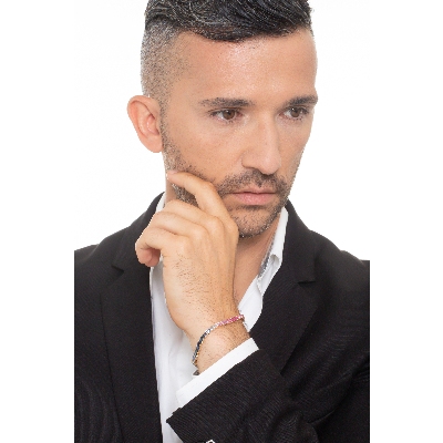 Tennisarmband Saphir Rainbow 18 K Gold 