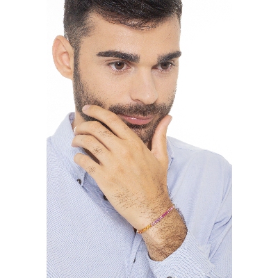 Tennisarmband Gold 18 K – Bunte Saphire Rainbow