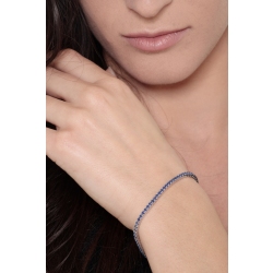 Tennis Armband Weißgold mit blauen Saphiren  2