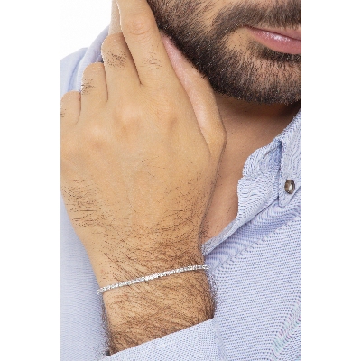 Tennisarmband 18K Weißgold mit 0,035 Karat Diamanten  