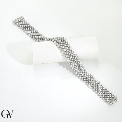 Armband aus 750er Weissgold mit Diamanten