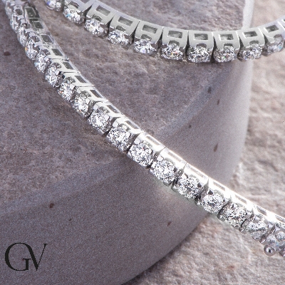 Diamantarmband Tennis 18K Weißgold