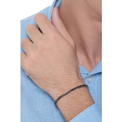 Tennis Armband Weißgold mit schwarzen Diamanten