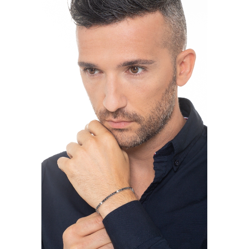 Tennisarmband Weißgold mit schwarzen Diamanten 