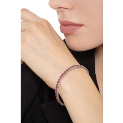 Weißgold 750 Tennisarmband mit Rubinen  2
