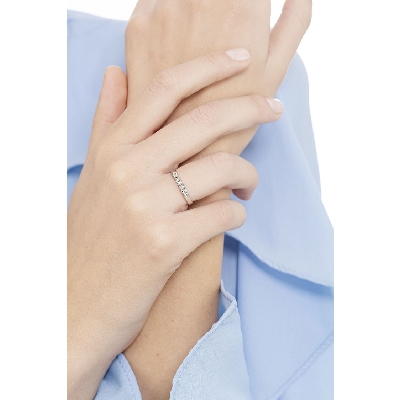 18K Weißgoldring mit 5 Brillanten 0,15 Karat