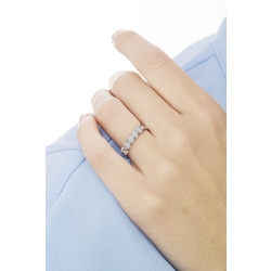 Brillantring Weißgold mit 5 Edelsteinen 2