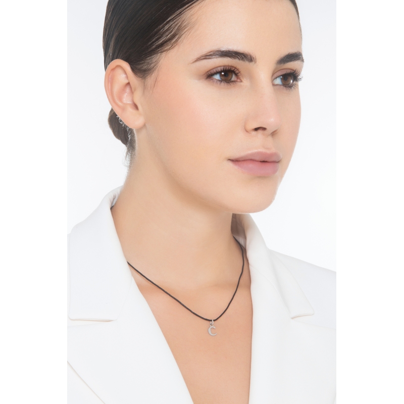 750er Weißgold Anhänger Buchstabe C 