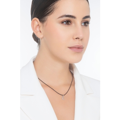 750er Weißgold Anhänger Buchstabe C 