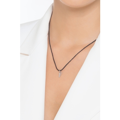 Anhänger Buchstabe F Weißgold 18K