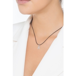 Buchstaben Anhänger R aus Weißgold 18K 2