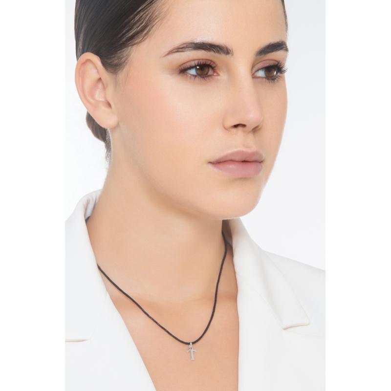 Buchstaben Anhänger T aus Weißgold 18K