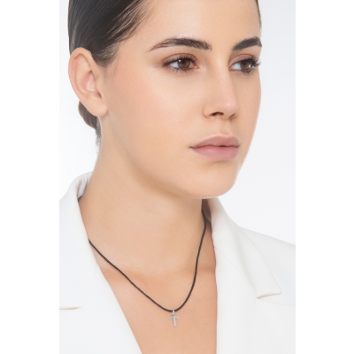 Buchstaben Anhänger T aus Weißgold 18K