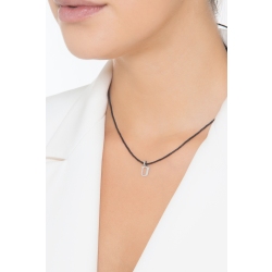 Buchstaben Anhänger U aus Weißgold 18K 2