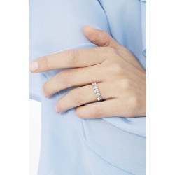 Diamantring Weißgold mit 5 Edelsteinen 2