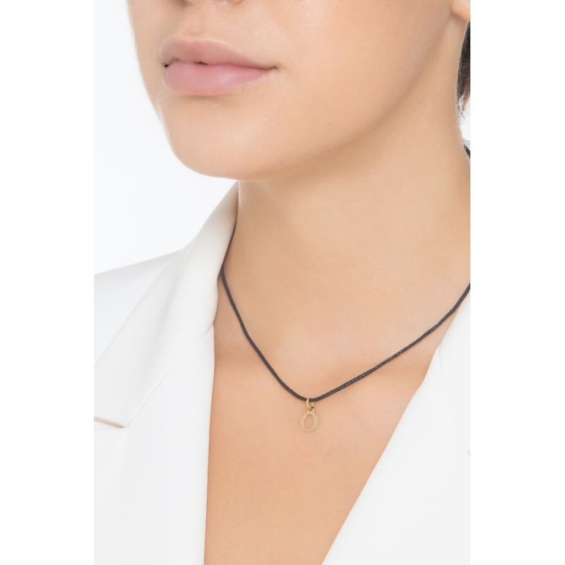 Buchstaben Anhänger O aus Gelbgold 18K