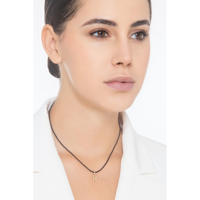 Anhänger Buchstabe R aus Gelbgold 18K 