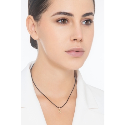 Anhänger Buchstabe R aus Gelbgold 18K 