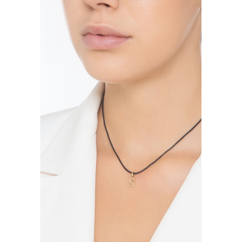 Anhänger Buchstabe S aus Gelbgold 18K 