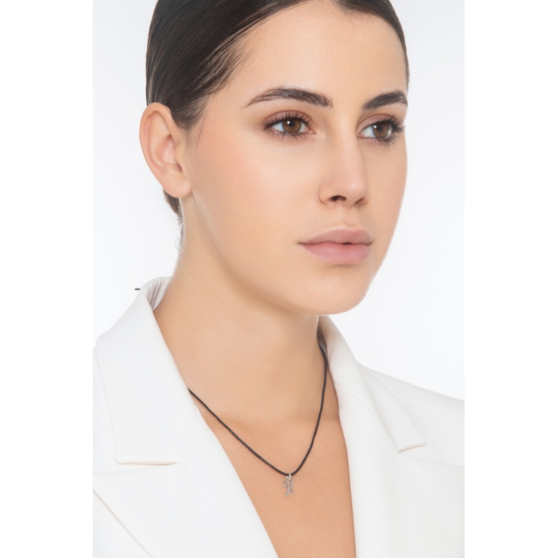 Buchstaben Anhänger H Weißgold 18K Kursivschrift