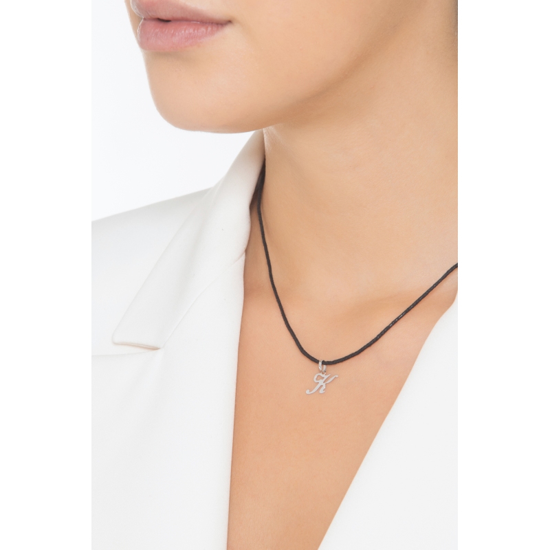 Buchstaben Anhänger K Weißgold 18K