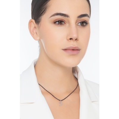 Buchstaben Anhänger Z aus Weißgold 18K