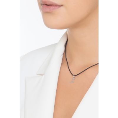 Buchstaben Anhänger Z aus Weißgold 18K