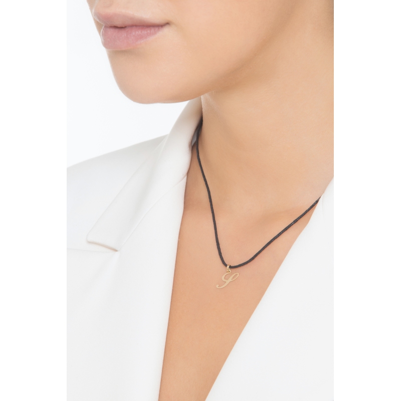 Buchstaben Anhänger S aus Gelbgold 750