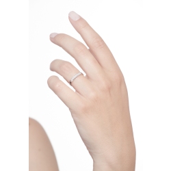 750 Weißgoldring mit 7 Diamanten 0,20 Karat 2