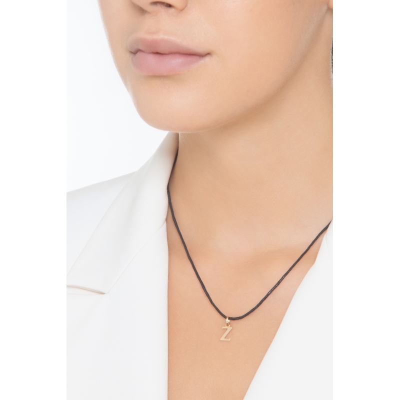 Buchstaben Anhänger Z aus Gelbgold 18K 