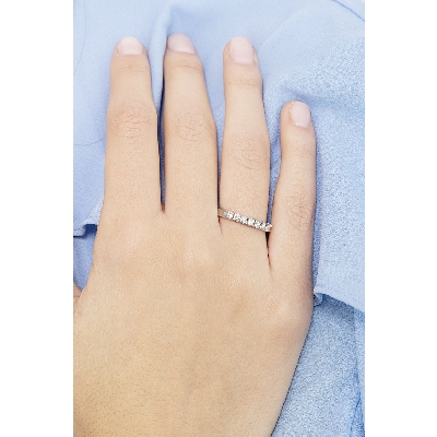 Weißgold Ring mit 7 Brillanten 0,25 Karat