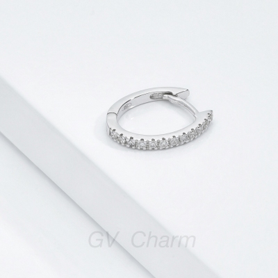 GV Charm ovale einzelner Ohrring mit Diamanten 