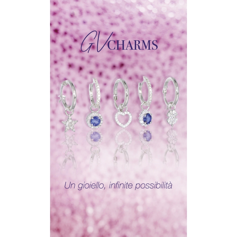 GV Charm ovale einzelner Ohrring mit Diamanten 