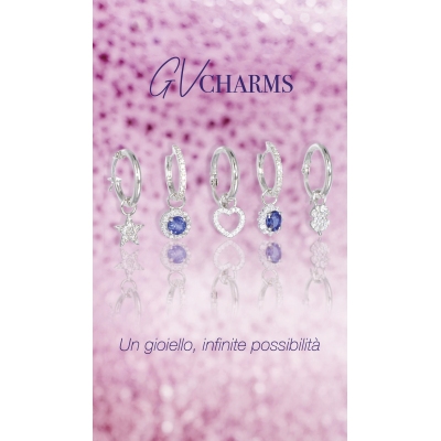 GV Charm ovale einzelner Ohrring mit Diamanten 