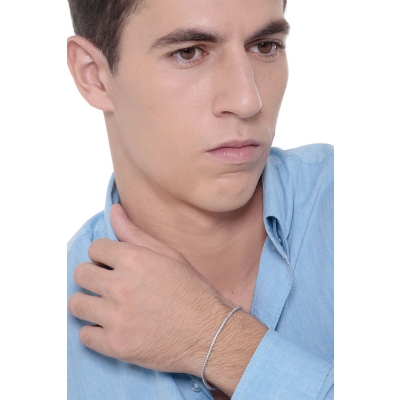 18 Karat Weißgold Tennisarmband mit Diamanten