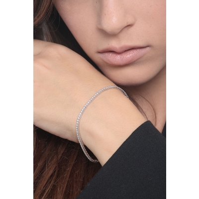 18 Karat Weißgold Tennisarmband mit Diamanten