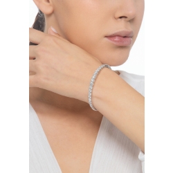 Weißgold 750 halbstarres Armband mit Diamanten  2