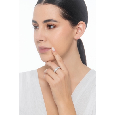 Eternity Ring mit zwei Reihen Brillanten