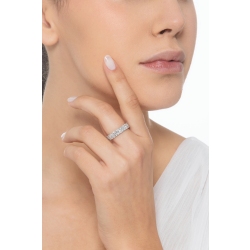 Memoire Ring mit zwei Reihen von Diamanten  2