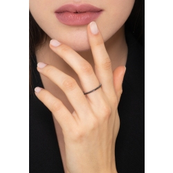 Eternity Ring 18K Weißgold-750 schwarze Diamanten  2