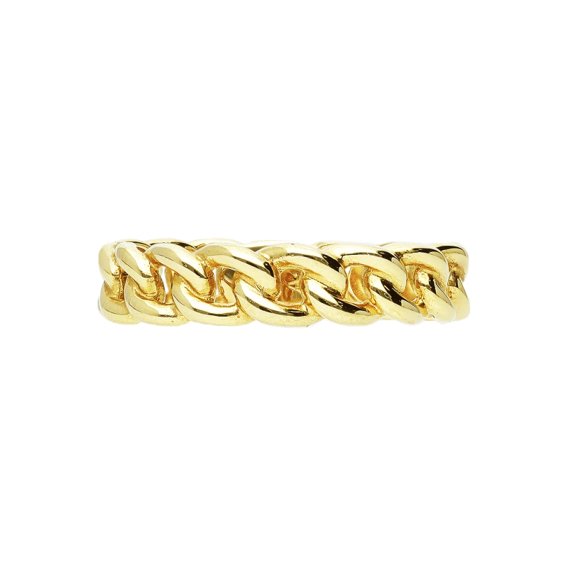 Damenring Iced Out aus Gelbgold 18K