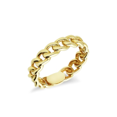 Damenring Iced Out aus Gelbgold 18K