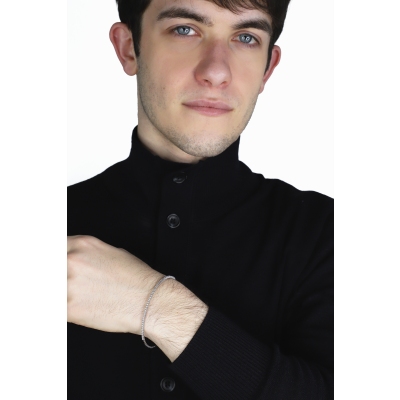 Armreif Herren Rivière Weißgold 750 mit Diamanten