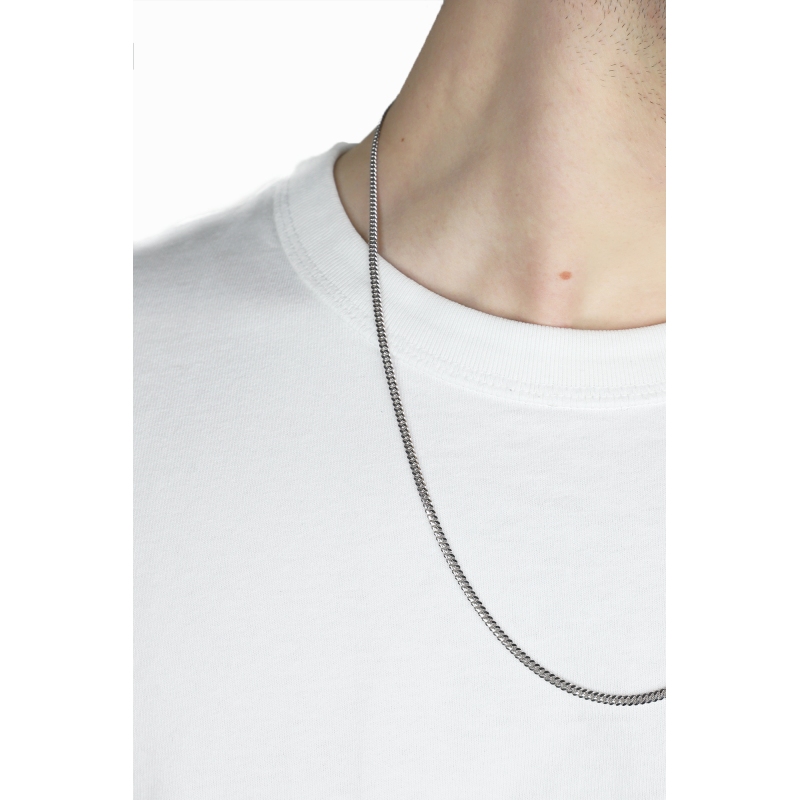 Weißgold Panzerkette Herren 60 cm 