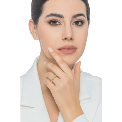 Gelbgold 18K Bandring 