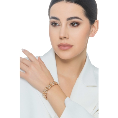 Armreif aus Roségold 18K mit Brillanten