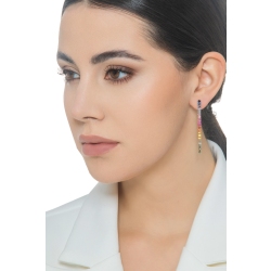 Saphir Ohrringe 18 K Roségold - Rainbow Kollektion 2